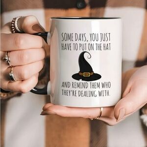 Witch Hat Themed Mug With Either White Interior or Black Interior